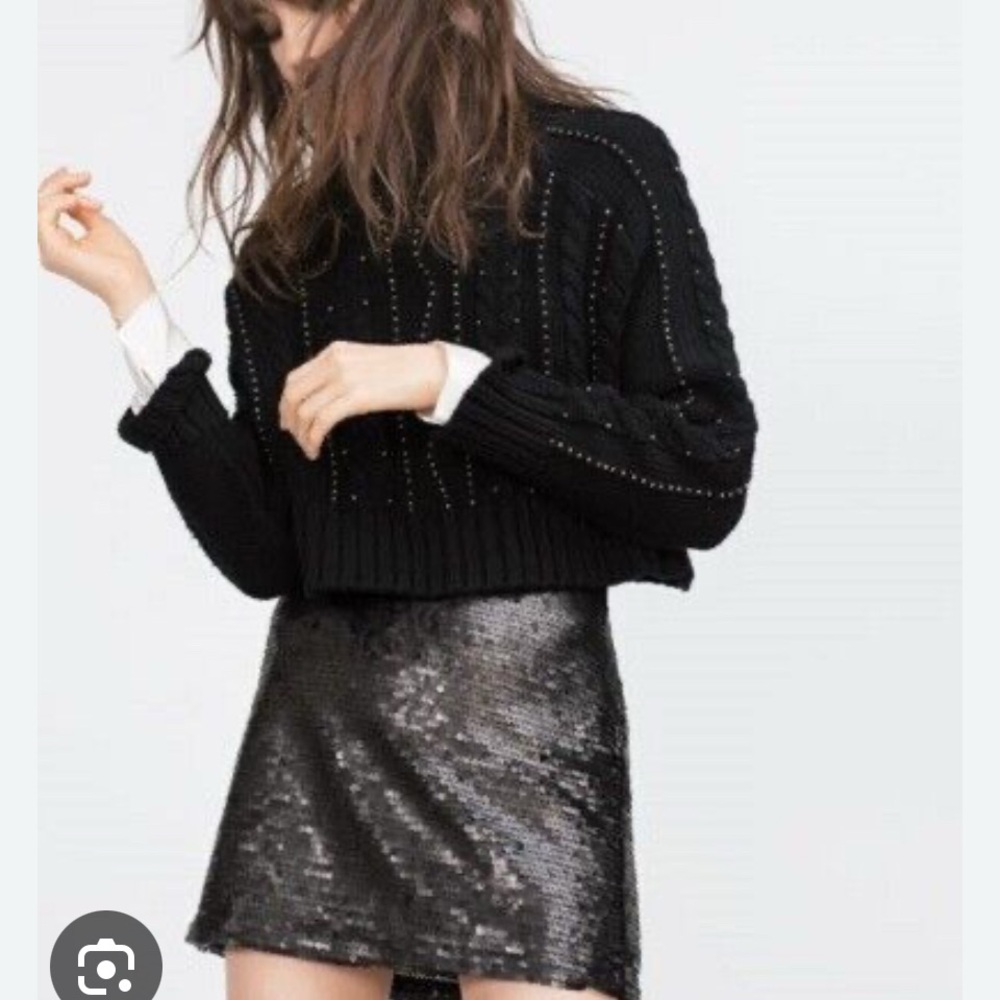 Zara sequin mini skirt